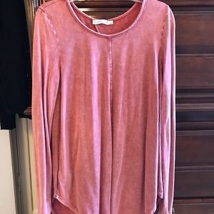 This is a great soft distressed dark peach tunic.